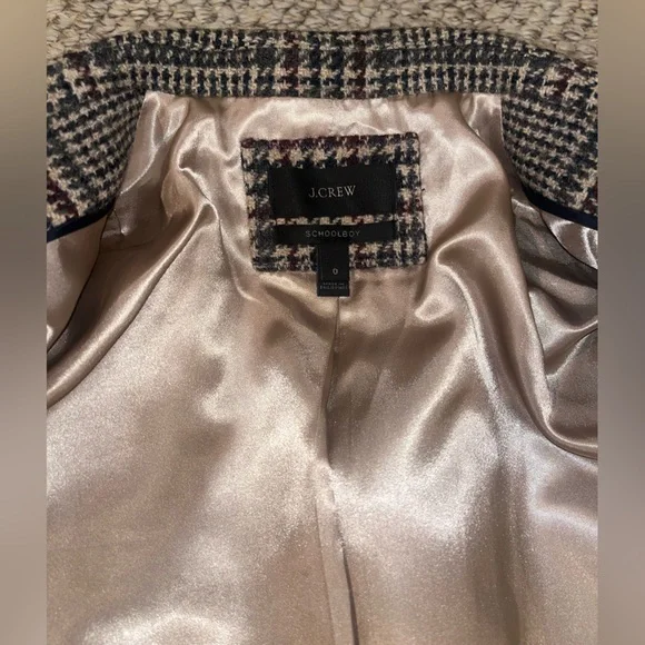 J. Crew Schoolboy Plaid Blazer- size 0 - Picture 12 of 12